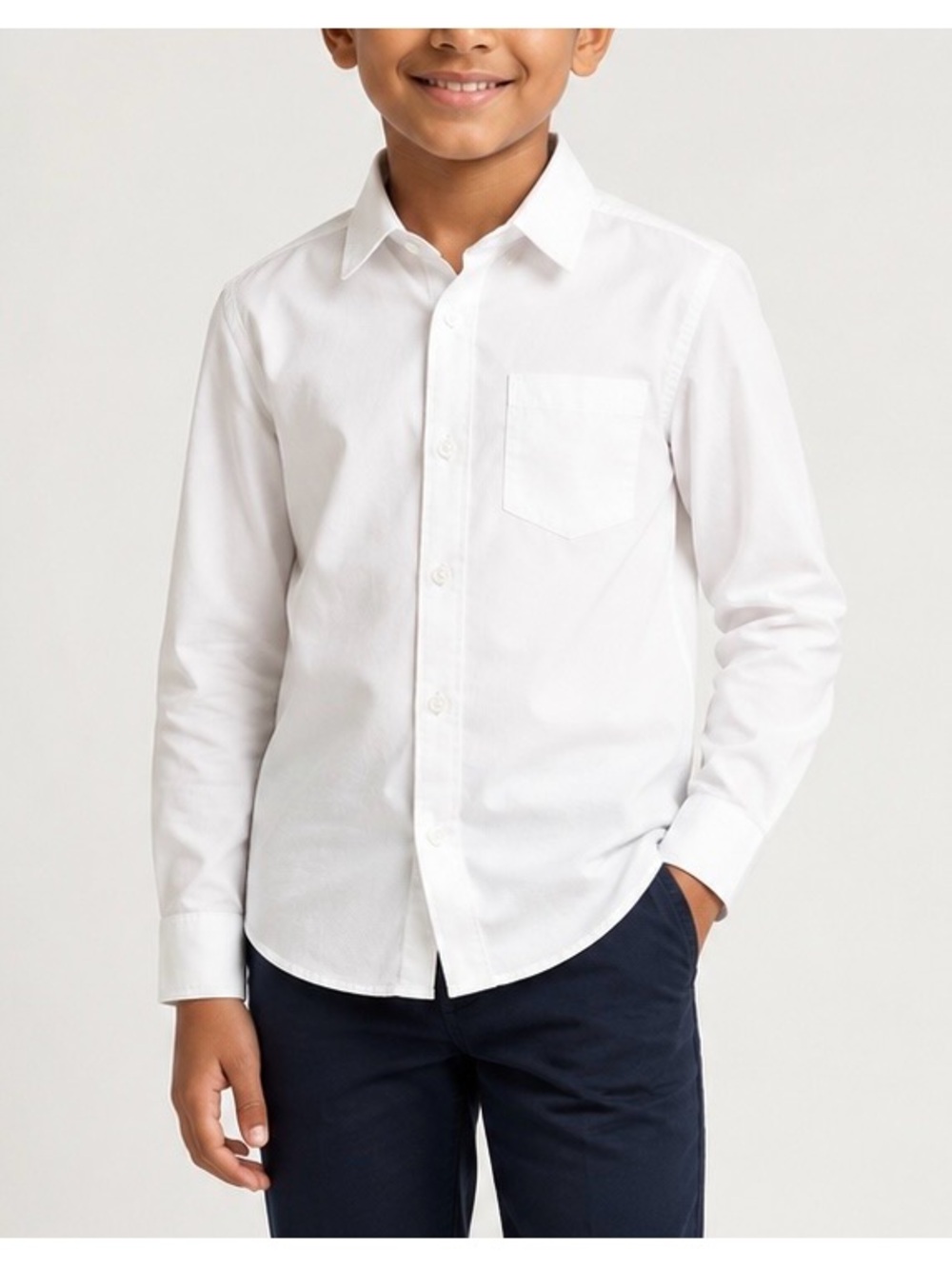 🌹✅Classic Cat &Jack White  Button-Down Dress Shirt